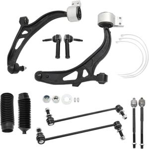 WFLNHB 10pc Steering Suspension Kit Front Lower Control Arm Ball Joint Sway Bar Link Tie Rod End Kit Replacement for Ford Explorer 2011-2017