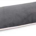 Unscented Weighted Eye Pillow for Yoga, Microwavable Moist Heat Eye Compress Mask with Washable Cover for Relaxation, Sleeping, Meditation, Yoga, Spa, Migraine Relief (Gray (No Scent Added))