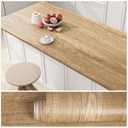 VEELIKE Thick Wood Contact Paper Peel and Stick Rustic Oak Wood Wallpaper for Countertops Table 32''x118'' Wide Countertop Contact Paper Waterproof Self Adhesive Wooden Vinyl Wrap for Kitchen Bathroom