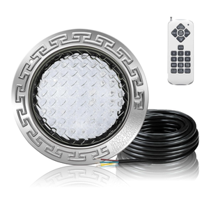 10 Inch Inground Pool Light | 12V LED RGBW Remote Control | IP68 Waterproof | 150W Equivalent |50FT