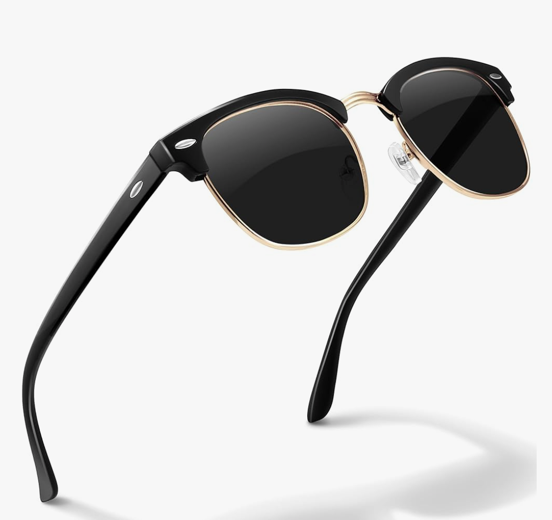 livho Rimless Trendy Polarized Sunglasses Men Women, Retro Sun Glasses for Men Women 2025, Semi Rimless UV Protection Shades