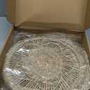 Xuhal Set of 8 Hanging Woven Wall Basket Handmade Decorative Rustic Boho Wall Basket Decor Handcrafted Wicker Round Seagrass Basket Wall Art for Home Kitchen Farmhouse Table Living Room (Novel)