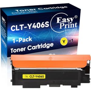 EASYPRINT Compatible (1x Yellow Pack) CLT406S CLT-406S Toner Cartridge 406S CLT-Y406S Compatible for Samsung CLP-360/362/363/365W/366W CLX-3303FW/3305FW/3306FN SL-C460FW/C463W Printer