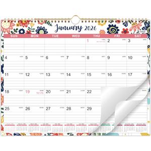 2026 Calendar - 2026 Wall Calendar, 12 Monthly Calendar 2026 from January to December, Perfect for School, Office & Home Planning, 14.75" x 11.5" (red)