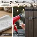 40 Pack Large Outdoor String Light Hooks - Reusable & Waterproof Adhesive Clips for Patio & Garden - Damage-Free, Clear Wire Holders for Christmas Garland, Decoration & Cable Management