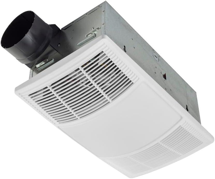 Broan-NuTone Bathroom Exhaust Fan with Heater Quiet 1.5 Sones, 80 CFM and 3-Level CCT Lighting, Powerful Ventilation and Warm Comfort for Any Bathroom