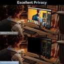 27 Inch Privacy Screen for Computer Monitor 16:9 Aspect Ratio, Eye Protection Anti Blue Light Glare Shield, 27in Removable Black Blackout Anti Spy Protector Film Desktop Security Private Filter