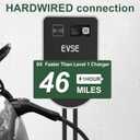 RUTU Ev Charger Level 2 J1772 Chargers, 48 Amp Level 2 Ev Charger Hardwired Up to 11.5Kw, Smart Electric Car Chargers with Flexible 25Ft Cable, 240v WiFi Enabled Electric Vehicle Charging Stations