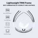 Sports Sunglasses TR90 UV400, Lightweight Wraparound for Men/Women, Adjustable Nose Pad, Fit Over Glasses for Cycling (Blue)