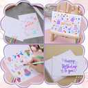 60 Sets Blank Colored Paper Cards with Envelopes Set 5 x 7 Inch Foldable Blank Colored Papre Postcards and Envelopes 140lb/300 GSM Cotton Watercolro Paper Cards for Painting or Card Making