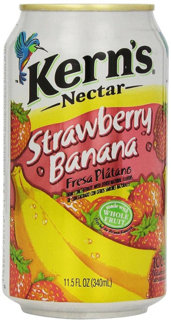 2 x Kerns Strawberry Banana Nectar, 11.5 oz