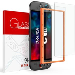 Switch 2 Screen Protector, 2-Pack Tempered Glass Screen Protector for Nintendo Switch 2 (2025 7.9" Model), Easy to Install with Alignment Frame, Bubble Free, HD-Clear, 9H Hardness, Anti-Scratch