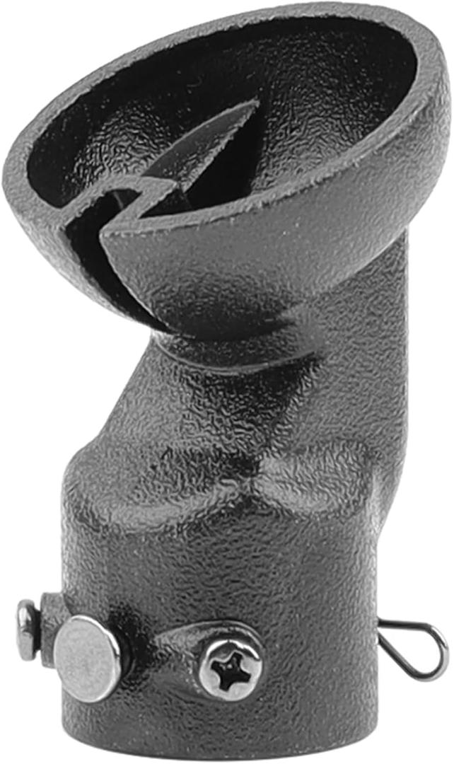 Sloped Ceiling Fan Adapter for Vaulted Ceilings up to 45 Degrees, All-Black Design with Matching Hardware, Cast Aluminum Angled Mount Kit for 1-Inch O.D. Downrods