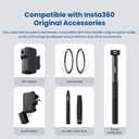360 X4 Aluminium Protective Quick Release Cage Case,Quick Release Mount and Silicone Lens Guards Cap Compatible with Insta360 X4 (Bundle 3)