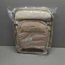 LOVEVOOK 40L Travel Backpack for Women & Men, Airline Approved Carry On Luggage with 3 Packing Cubes, TSA Overnight Bags, Waterproof Personal Item Bag, Weekender Essentials Backpacks fits 17" Laptop (Light Khaki-beige-coffee)