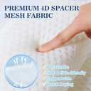 Portable 3D Breathable Seat Cushion Foldable, Soft & Lightweight for Airplane Travel Stadium Cushion