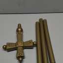 Pope Staff Prop, 45 Inch Detachable Cross Scepter for Priest Costume, Halloween Costume Accessories for Adults, Antique Bronze Theatrical Staff for Cosplay