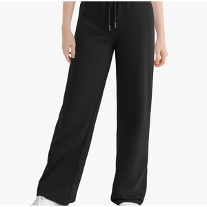 Girls Cotton Wide Leg Sweatpants High Waisted Lounge Baggy Joggers Straight Athletic Pants with Pockets Drawstring Size M
