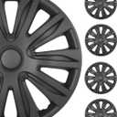 SCITOO 4-Pack Black Matte Wheel Hubcap Fit 17 Inch Tire & Wheels for All Models
