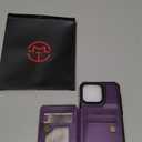 Vinich for iPhone 14 Wallet Case with Card Holder, RFID Blocking Credit Slots Kickstand Shockproof Phone Cover for Women Men, Purple