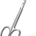 BEZOX Precision Curved Tip Cuticle Scissors - Russian Style Sharp Nail Dead Skin and Hangnail Scissor, Professional Cuticle Trimmer with Sharp, Thin Blade - Ideal for Right & Left-Handed Use