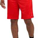 Champion Men's Shorts, Men's Mesh Gym Shorts, Lightweight Athletic Shorts, Small (Red)