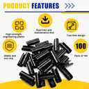 100 Pcs 3/4 Inch Greenhouse Clips Plastic Clamps black Garden Buildings Tube Clips for PVC Pipe Sunshade Nets Row Covers Frame Shelters Season Plant Gardening Supplies Accessories