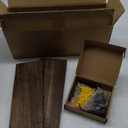 Fixwal Floating Shelves, Width 4.7in Rustic Wood Wall Shelves Set of 2, Wall Storage Shelves for Bedroom, Living Room, Kitchen, Bathroom, Office and Plants (Dark Carbonized Black)