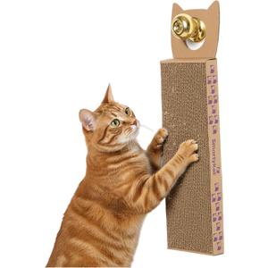 SmartyKat Scratch Up Corrugated Hanging Cat Scratcher, Catnip Infusion Technology - Brown, 2 Packs