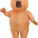 Inflatable Costume for Adult Capybara, Funny Full Body Blow up Costumes for Party Cosplay Halloween Costumes Women Men, Standard, Brown (One Size)