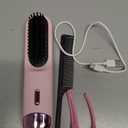 Go Brush Pro 2025 Hair Straightener Brush 300 Million Negative Ionic Portable Hair Straightener Comb for Women with 4 Temps Fast Heating MCH Ceramic Coating Smooth Frizz - Free Hair