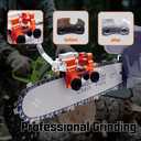 QTG Manual Chain Saw Sharpener,Adjustable Clamp & Precision Guide,Portable Metal Attachment,8-22" Chain/Electric Saws