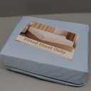 Extra Deep Queen Fitted Sheet - Hotel Luxury Single Fitted Sheet Only - Easily Fits 18"-24" Mattress - Extra Deep Pockets - 100% Egyptian Cotton - Breathable - Bottom Sheets - Light Blue Solid