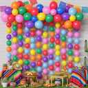 Meanplan 100 Pcs Link Balloon Quick Linking Latex Connected Balloons Linkable for Easter Wedding Independence Day Birthday Party Decoration(10 Inch,Colorful)