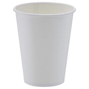 Amazon Basics Disposable Compostable Paper Coffee Cups for Hot & Cold Beverages, Leak-Proof, 12 Ounces, White, 1000 Count