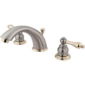 Kingston Brass KB979AL Victorian Widespread Bathroom Faucet, 8-Inch Adjustable Center, Brushed Nickel/Polished Brass