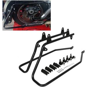 ECOTRIC Saddle Bag Conversion Brackets Support Guard Compatible with Harley Softail 1984-2017 Heritage Springer Fatboy FLSTF FLSTS Bad Boy FXSTSB EFI FLSTFI (Except for Deuce Models) Black
