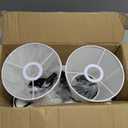 VONLUCE Wall Sconce Set of 2, Plug in & Hardwired Swing Arm Wall Lamps, Adjustable Wall Mounted Lighting Fixtures, Modern Wall Lights with Black Base White Fabric Shade for Bedside, Hallway, Study 