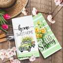 Watercolor Yellow Rose Flowers Floral Spring Kitchen Towels Dish Towels Dishcloth, Seasonal Summer Decor for Kitchen Bathroom Home, 16 x 24 Farmhouse Decoration Hand Towels Set of 2. (114)