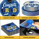 180Pcs Graduation Party Plates and Napkins,2026 Graduation Party Supplies Includes Blue Disposable Paper Plates and Cocktail Napkins Set for Congrats Grad Party Decorations, Serves 60