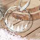 15th Anniversary Ornament Gifts for Couple, 15 Year Wedding Gifts for 15th Anniversary, Glass Keepsake 15 Year as Mr and Mrs Christmas Ornaments