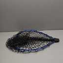 Telescoping Metal Lock Fishing Net Blue Aluminum Alloy Rubber Fish Net - Adjustable Length Lightweight Foldable Large Fishing Net with Handle Collapsible Extendable Fishing Accessories (Blue:3-section pole|length:63.7")