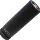 1 Inch Driver 33mm Extra Deep Impact Socket, 6.3 inch Length Deep Axle Nut Socket,6 Point Cr-Mo Deep Truck Wheel Nut Socket,Radius Corner Design, Chamfered Opening