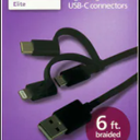 Philips 3-in-1 USB Charge Cable, 6 ft 