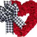 Valentines Day Decor - Wreaths for Front Door Outside 17" Valentine Decorations for The Home Heart Shaped Wreath for Outdoor Valentine's Day Wreath San Valentin