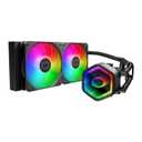 Cooler Master 240 Core II Liquid CPU AIO Cooler 240mm Radiator, Dual ARGB PWM Fans, Infinity Mirror Dual-Chamber Pump, Low Noise Cooling & Easy Installation, AMD AM5/AM4 & Intel LGA 1851/1700, Black