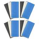 ARCH&M Exfoliating Washcloth 12 Pack Back Scrubber for Shower Towel Body Scrubber Microabrasion Sponge Japanese Bath Wash Korean Beauty Wash Cloth Loofah Scrubber Black Off-White Navy-Blue