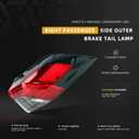 Rear LED Tail Light Assembly, for Toyota RAV4 2019 2020 2021 2022 2023, Right Passenger Side Outer Brake Tail Lamp Replace# 81550-0R090, TO2805148