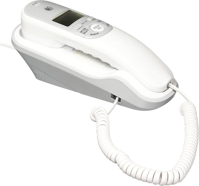 AT&T TR1909 Trimline Corded Phone with Caller ID, White