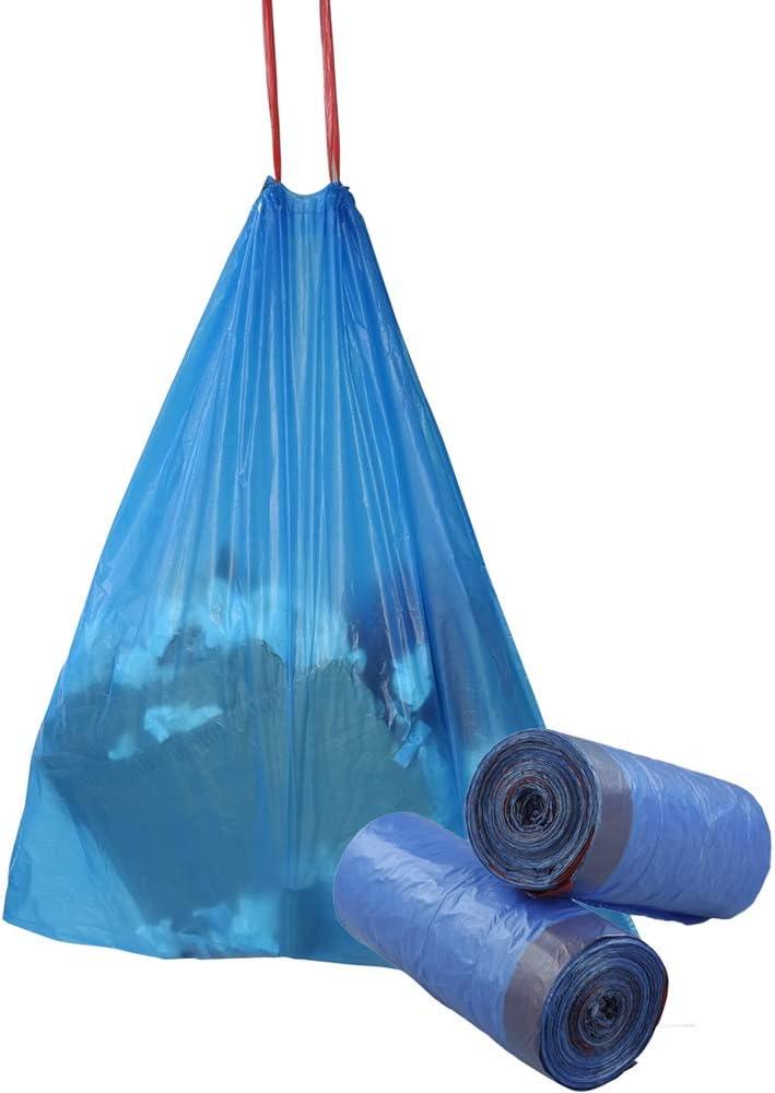 Fiaze Drawstring Trash Bags, 6 Gallon, 200 Counts (Blue)